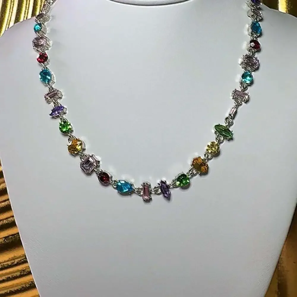 Multicolor Gemstone Necklace 16inch